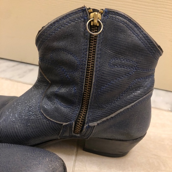 Manas Lea Foscati Leather Italian Cowboy Boots - Picture 2 of 14